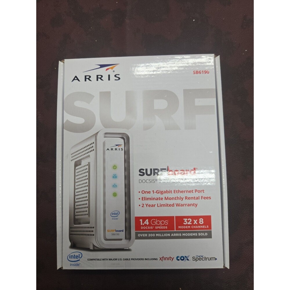 Aris Surf Board SB6190 3.0 (32x8) Cable Modem/ WHITE